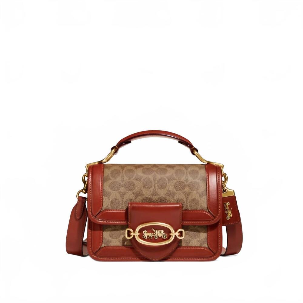 NEW COACH women's hero shoulder bag in brown